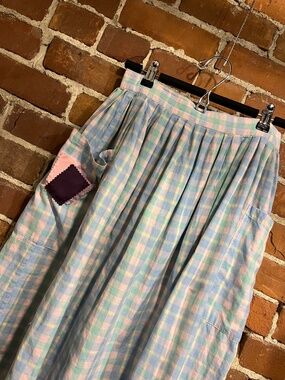 Vintage 90s San Francisco Pastel Plaid Skirt